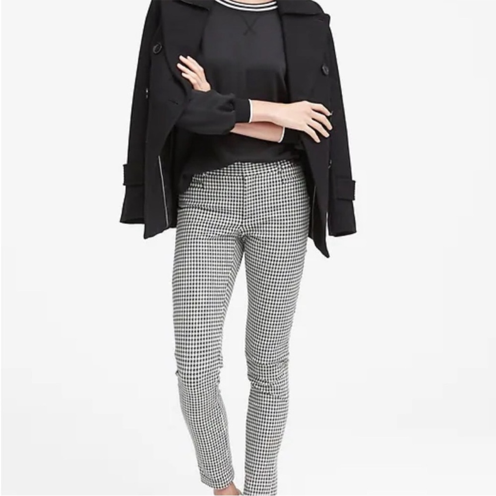 Banana Republic new with tags houndstooth mid-rise Sloan plants